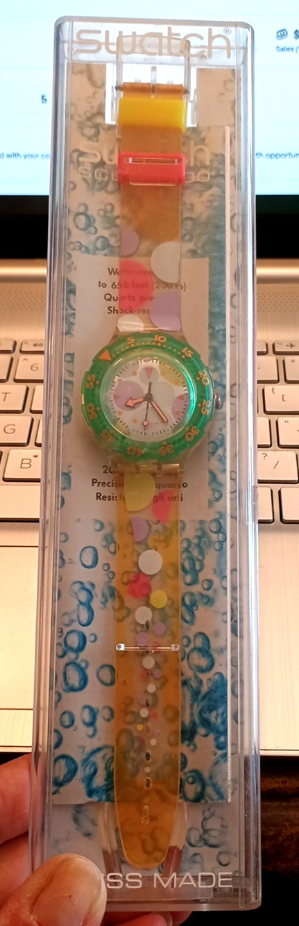 s760 Swatch Scuba Sea Grapes 1992 SDK105 Unisex Watch Vintage Polka Dot Groovy